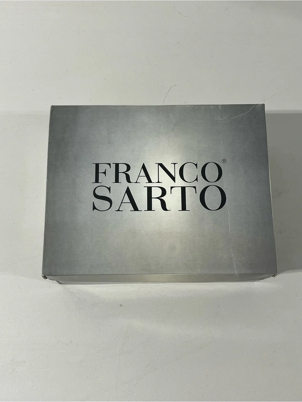 Franco Sarto White Strappy Square-Toe Stiletto Mules
